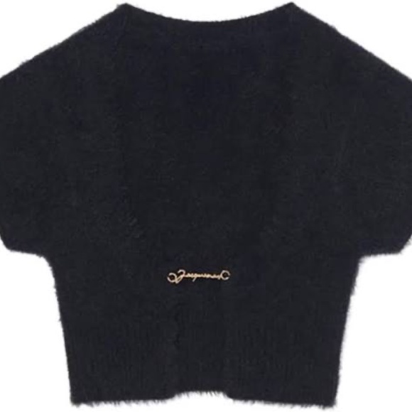 JACQUEMUS Black La Maille Neve Cropped Cardigan - Picture 1 of 10
